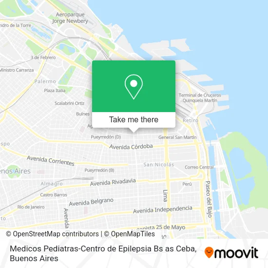 Medicos Pediatras-Centro de Epilepsia Bs as Ceba map