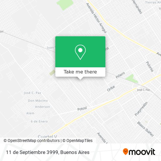 11 de Septiembre 3999 map