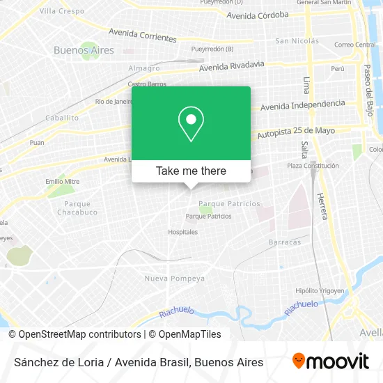 Sánchez de Loria / Avenida Brasil map