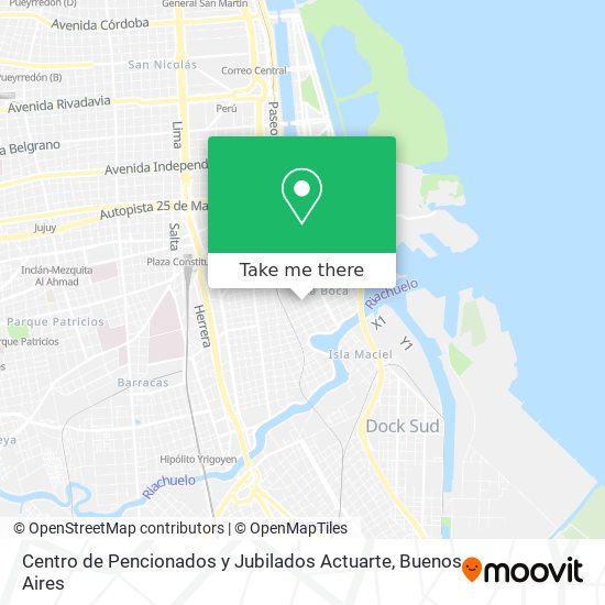 Centro de Pencionados y Jubilados Actuarte map