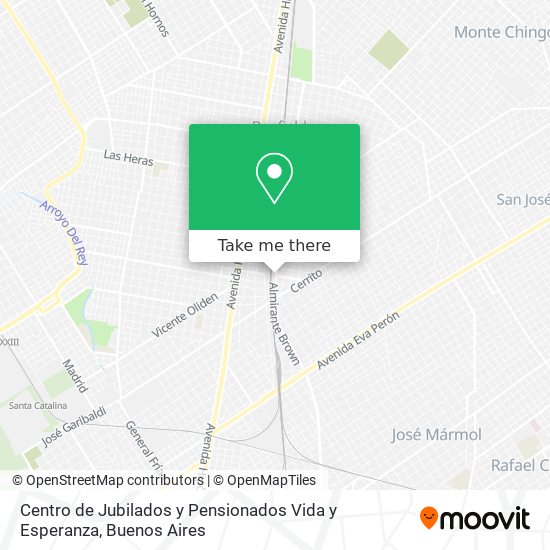 Centro de Jubilados y Pensionados Vida y Esperanza map