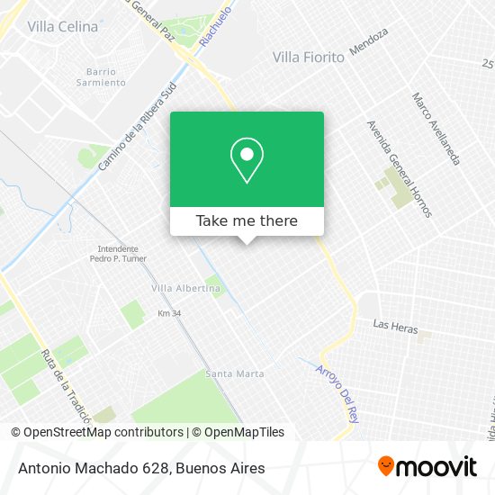 Antonio Machado 628 map