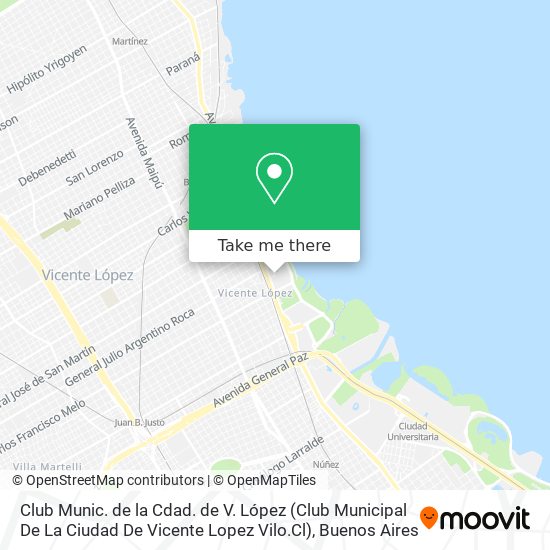 Mapa de Club Munic. de la Cdad. de V. López (Club Municipal De La Ciudad De Vicente Lopez Vilo.Cl)