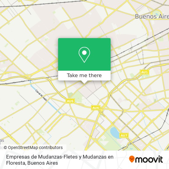 Empresas de Mudanzas-Fletes y Mudanzas en Floresta map