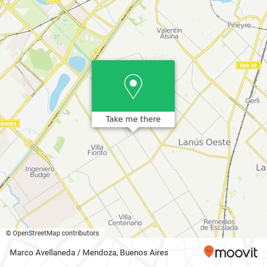 Marco Avellaneda / Mendoza map