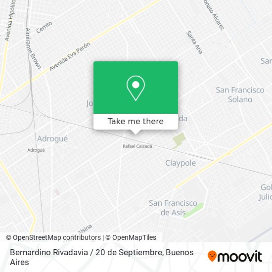 Mapa de Bernardino Rivadavia / 20 de Septiembre