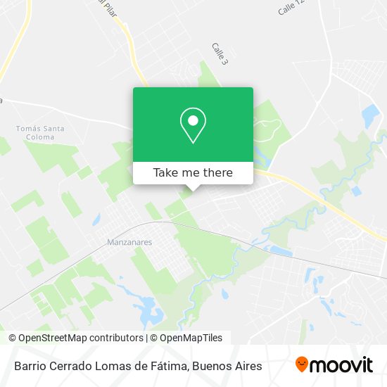 Barrio Cerrado Lomas de Fátima map