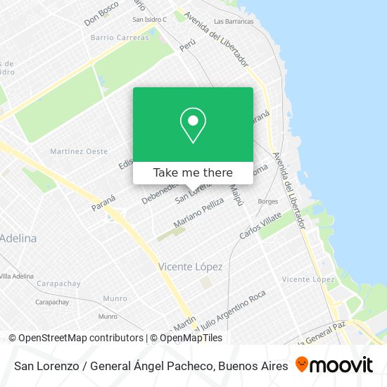 San Lorenzo / General Ángel Pacheco map