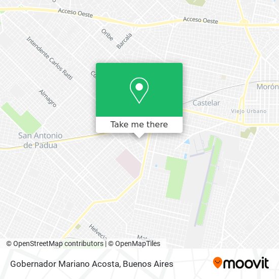 Gobernador Mariano Acosta map