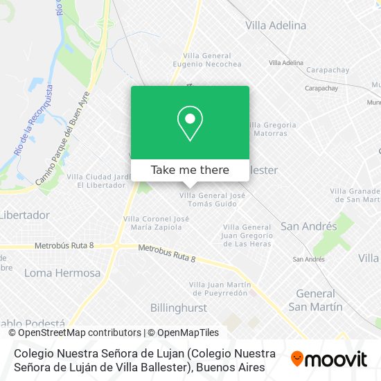 Colegio Nuestra Señora de Lujan (Colegio Nuestra Señora de Luján de Villa Ballester) map