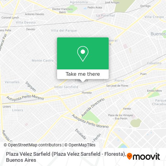 Plaza Vélez Sarfield (Plaza Velez Sarsfield - Floresta) map