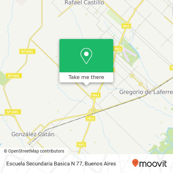 Mapa de Escuela Secundaria Basica N 77