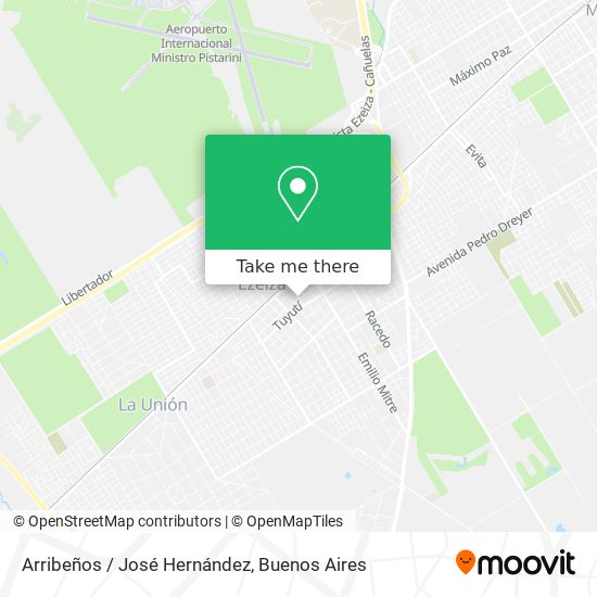 Mapa de Arribeños / José Hernández