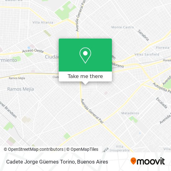 Mapa de Cadete Jorge Güemes Torino