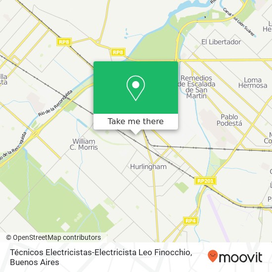 Mapa de Técnicos Electricistas-Electricista Leo Finocchio