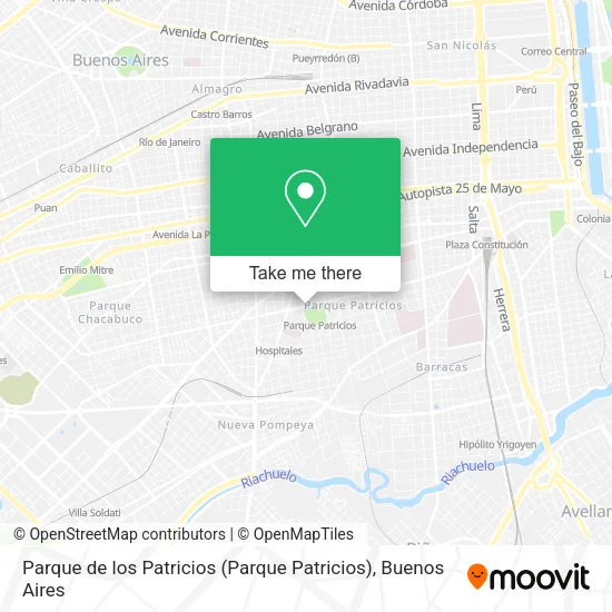 Mapa de Parque de los Patricios (Parque Patricios)