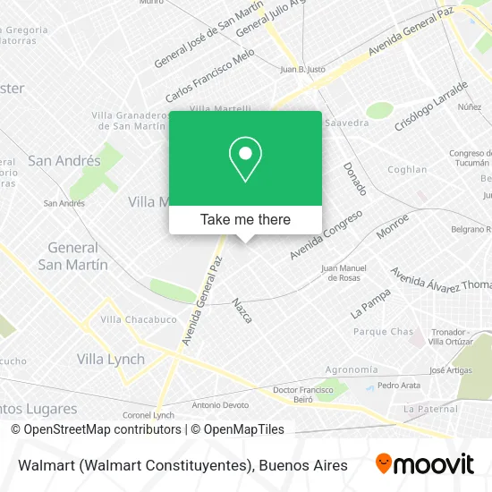 Mapa de Walmart (Walmart Constituyentes)