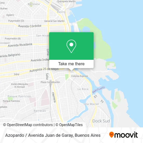 Azopardo / Avenida Juan de Garay map