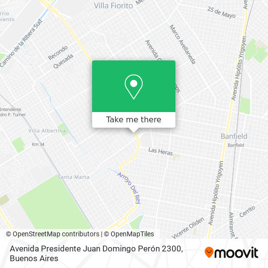 Mapa de Avenida Presidente Juan Domingo Perón 2300