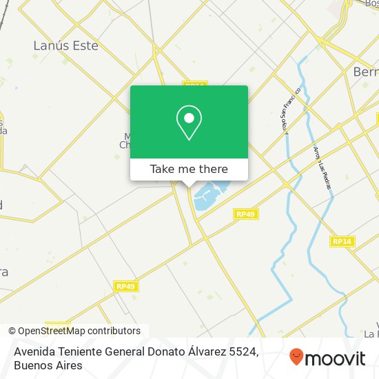 Mapa de Avenida Teniente General Donato Álvarez 5524
