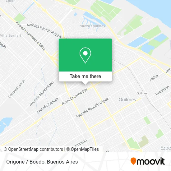 Mapa de Origone / Boedo