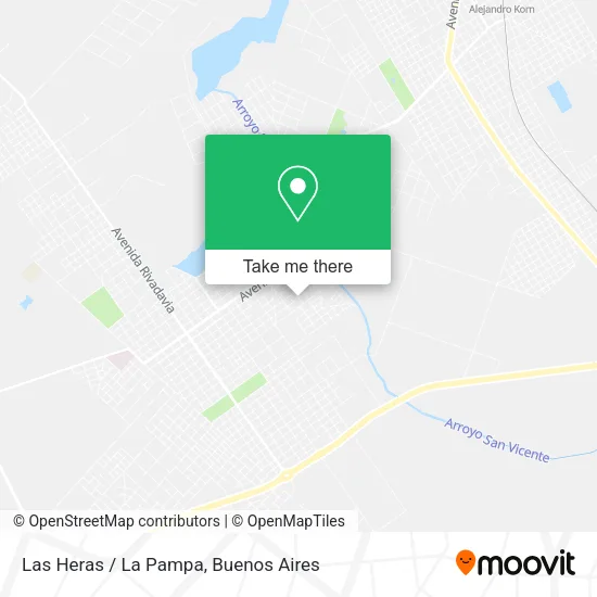 Mapa de Las Heras / La Pampa