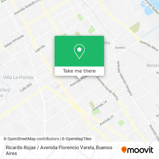 Mapa de Ricardo Rojas / Avenida Florencio Varela
