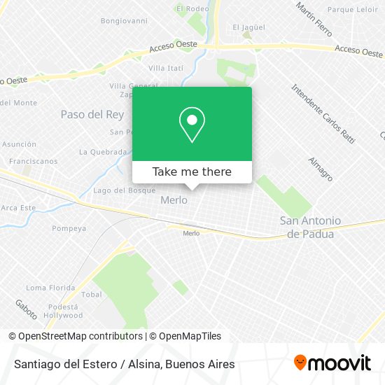 Mapa de Santiago del Estero / Alsina
