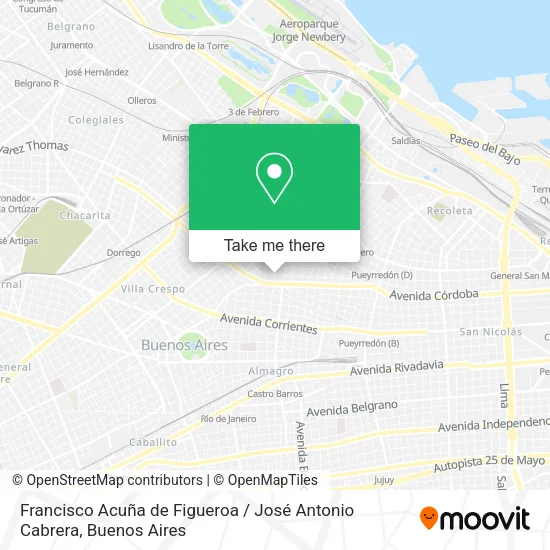Francisco Acuña de Figueroa / José Antonio Cabrera map