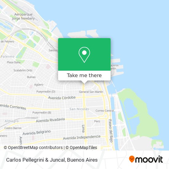 Carlos Pellegrini & Juncal map