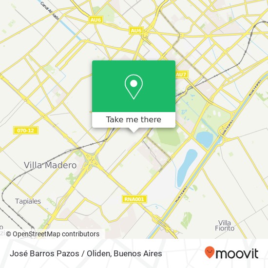José Barros Pazos / Oliden map