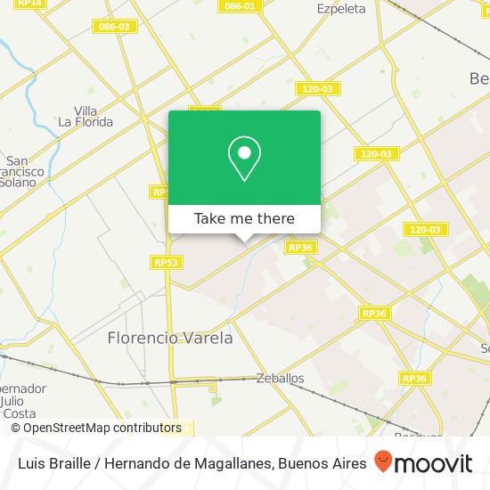 Mapa de Luis Braille / Hernando de Magallanes