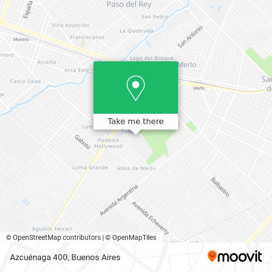 Azcuénaga 400 map