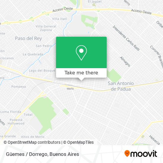 Güemes / Dorrego map