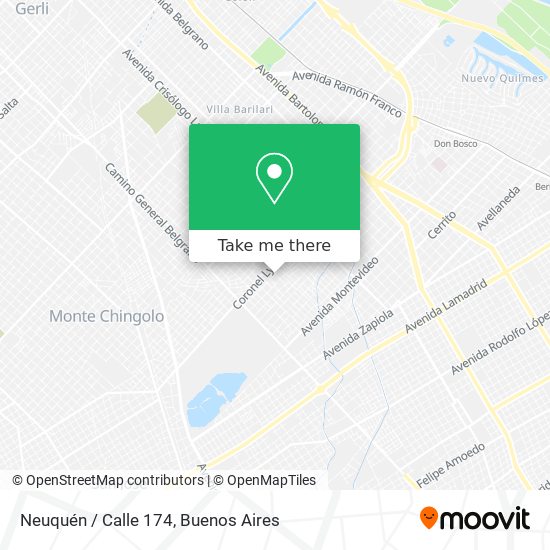 Neuquén / Calle 174 map