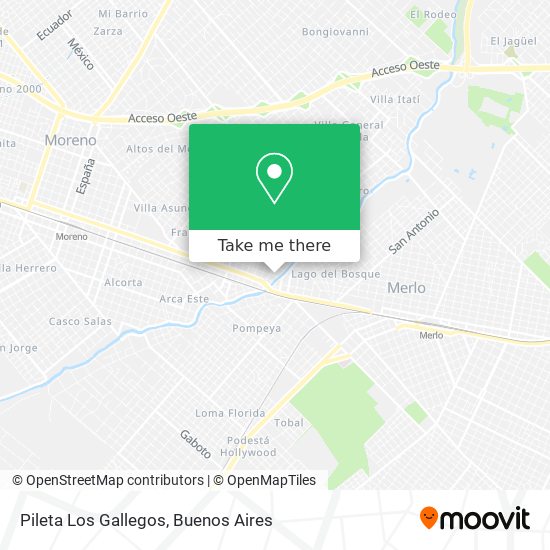 Pileta Los Gallegos map