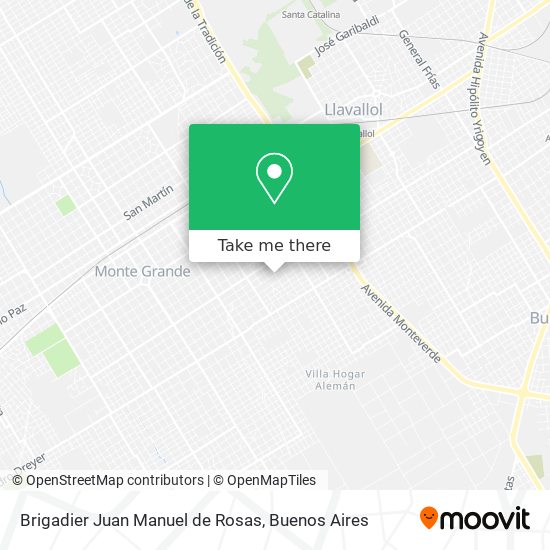 Brigadier Juan Manuel de Rosas map