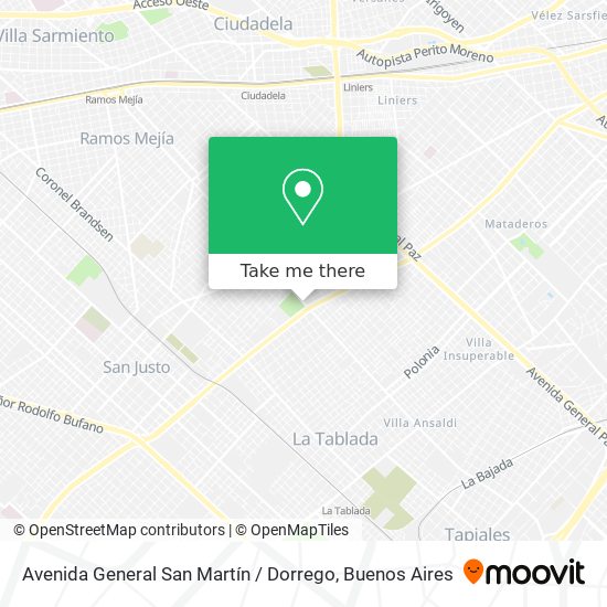 Avenida General San Martín / Dorrego map