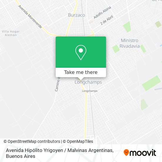 Avenida Hipólito Yrigoyen / Malvinas Argentinas map