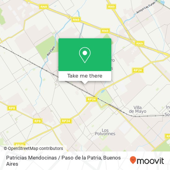 Mapa de Patricias Mendocinas / Paso de la Patria