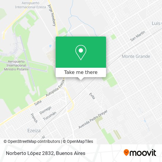 Norberto López 2832 map