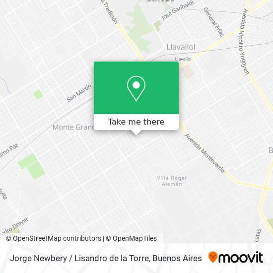 Mapa de Jorge Newbery / Lisandro de la Torre