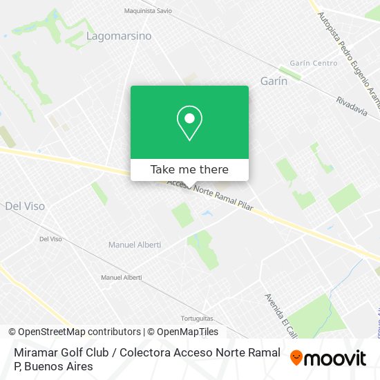 Miramar Golf Club / Colectora Acceso Norte Ramal P map