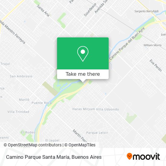 Mapa de Camino Parque Santa María