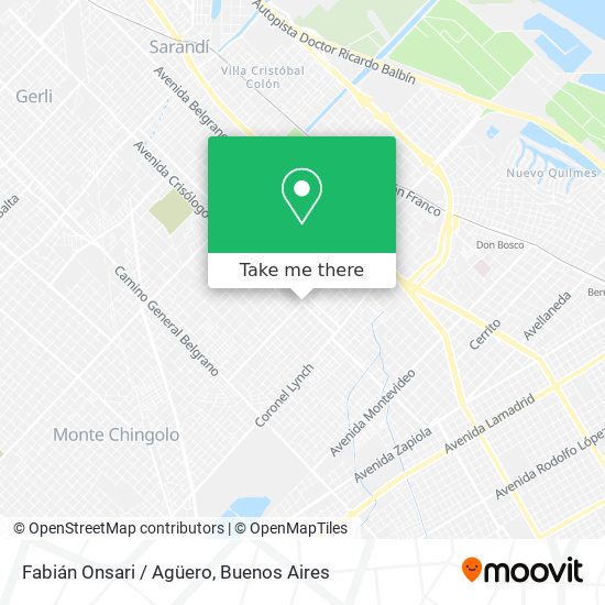 Fabián Onsari / Agüero map