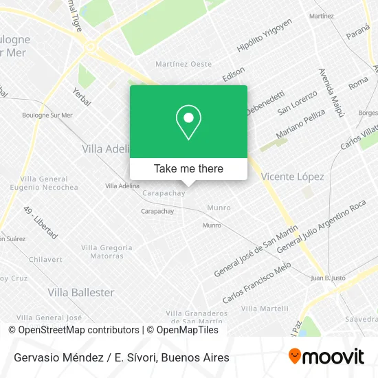 Mapa de Gervasio Méndez / E. Sívori