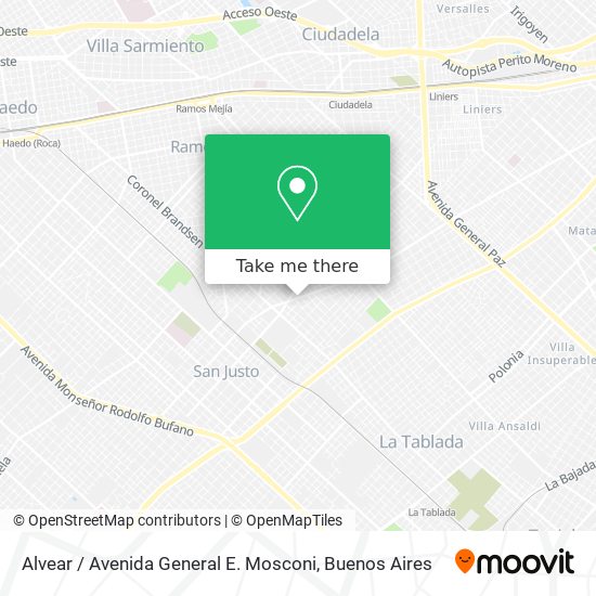 Alvear / Avenida General E. Mosconi map