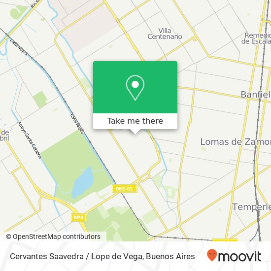 Mapa de Cervantes Saavedra / Lope de Vega