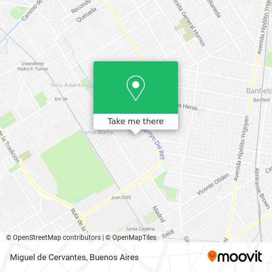 Mapa de Miguel de Cervantes