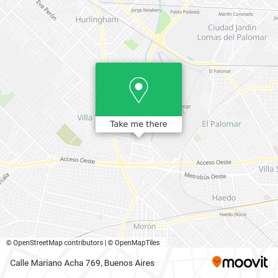 Calle Mariano Acha 769 map